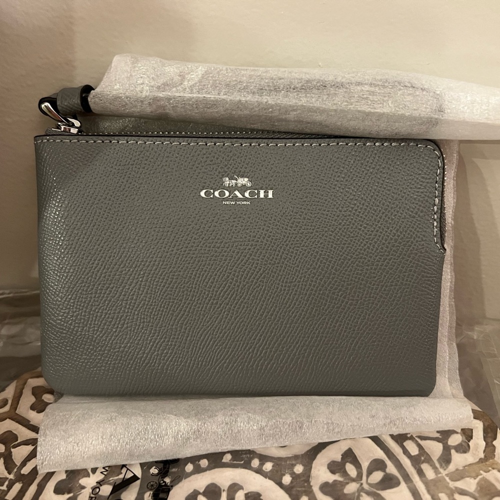 Coach Corner Zip Wristlet